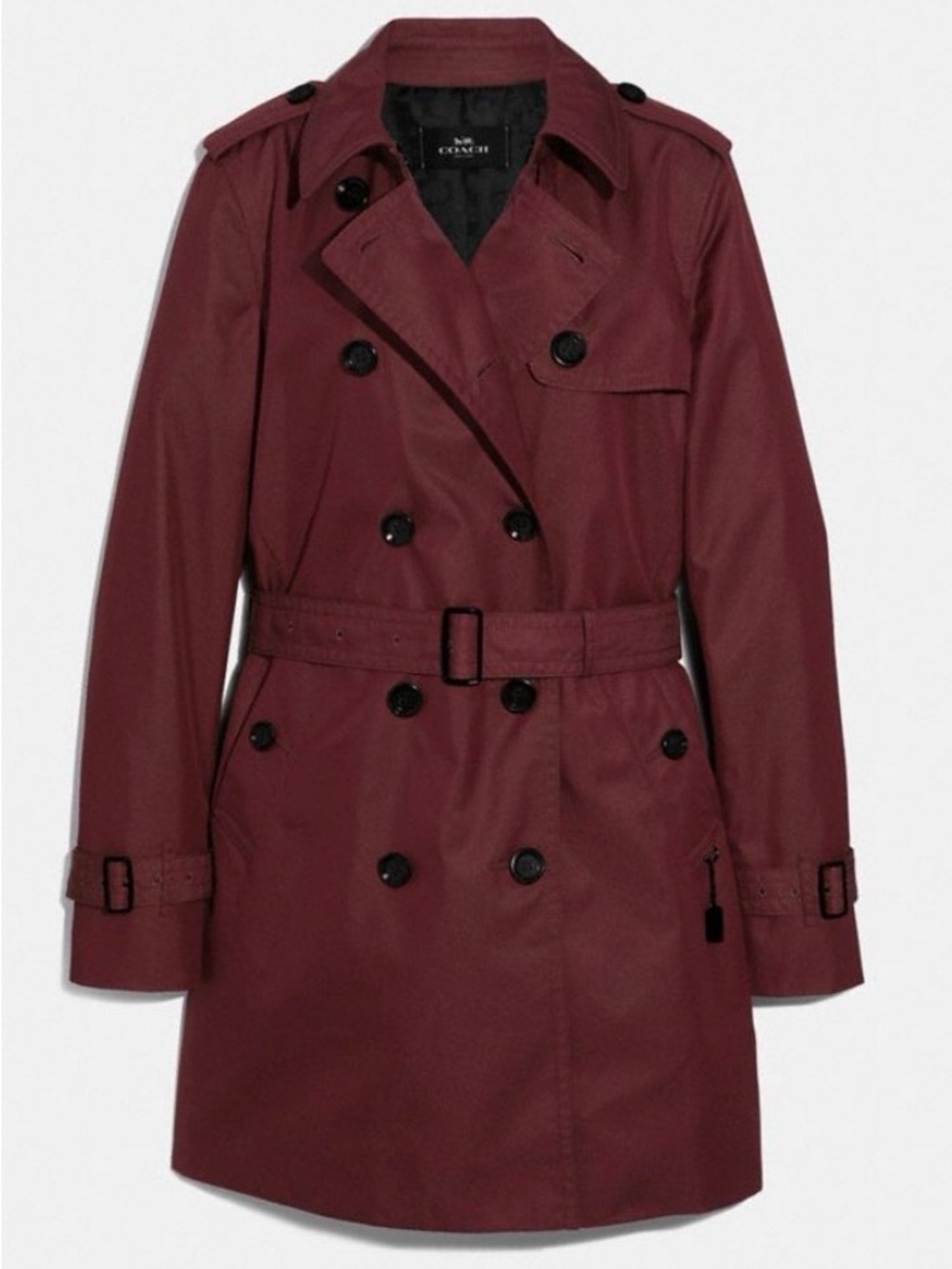 Coach Rosewood Trench Coat XL Belted Signature Lining F34024